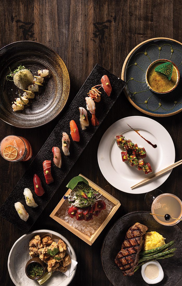 Table of food at Ariake in Springfield MO