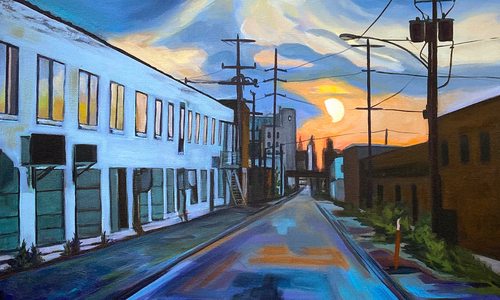 Painting of sunset by Dana Neuenschwander