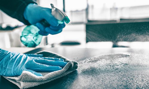 Cleaning a surface