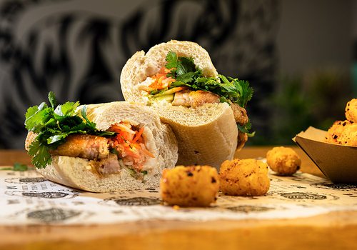 Banh mi sandwich at Lucky Tiger in Springfield MO