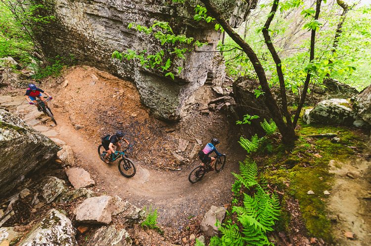 Cyclists in Devil's Den, Arkansas