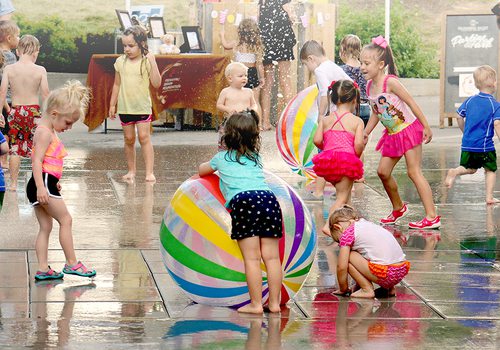 Farmers Market of the Ozarks Splash Fountain in Springfield MO
