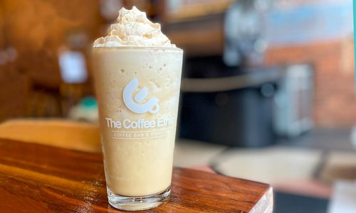 Frappe coffee drink at The Coffee Ethic in Downtown Springfield, Missouri