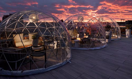 Heated igloos at Vantage in Springfield MO