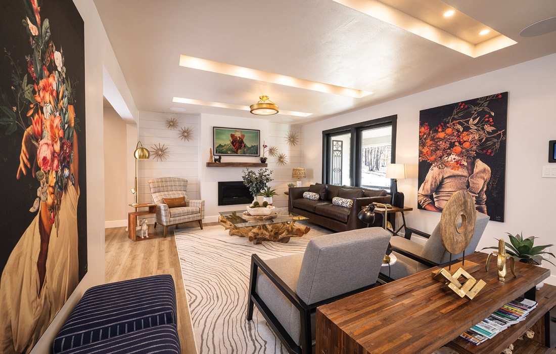 Living room in Jeremy Rabe's home