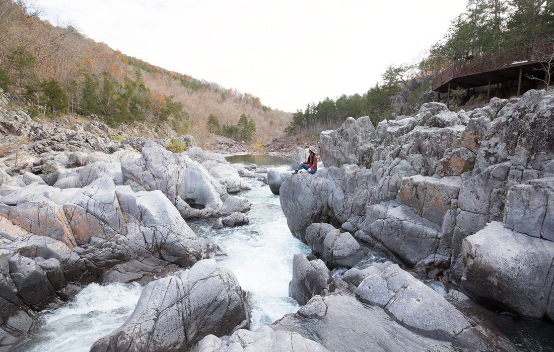 River flowing through Johnson Shut-Ins, Missouri