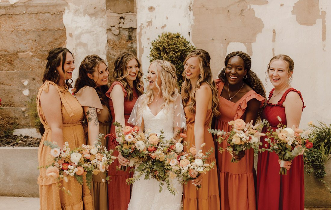 Kali Salazar with bridesmaids
