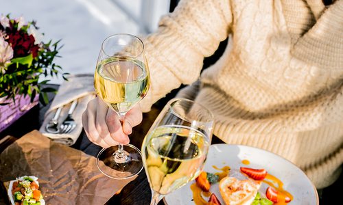 Dinner date stock photo
