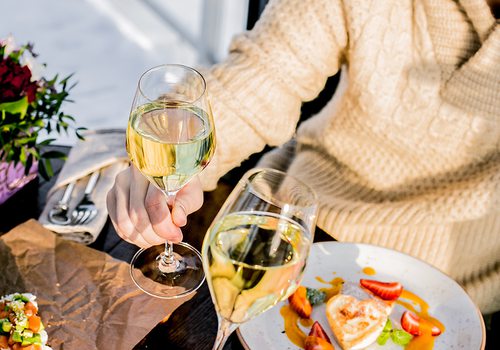 Dinner date stock photo