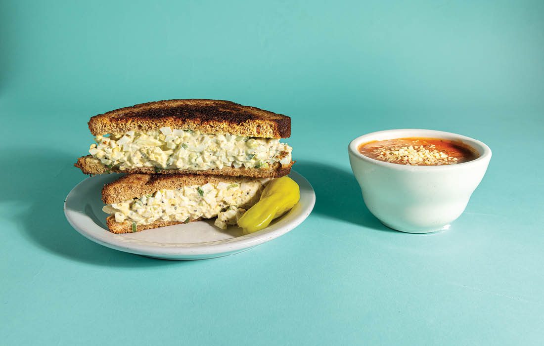Sandwich and soup