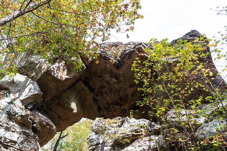 Rock formation in Petit Jean, Arkansas