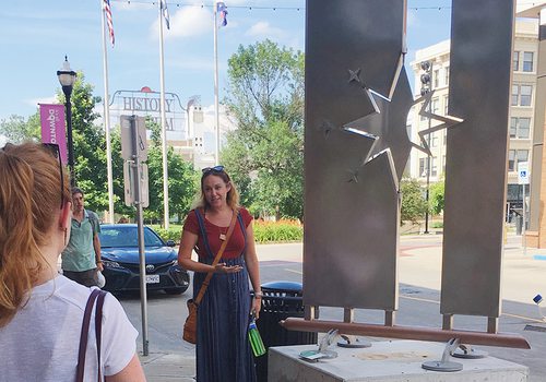 Nicole Brown gives a tour of Sculpture Walk Springfield