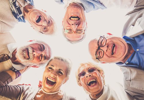 Photo of senior friends in a retirement community