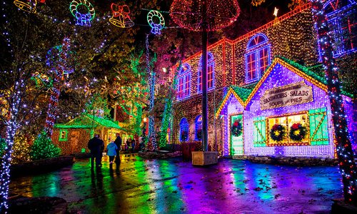 Christmas lights at Silver Dollar City