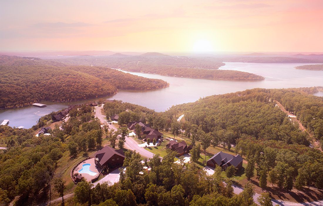 Drone photo of Table Rock State Park in Missouri