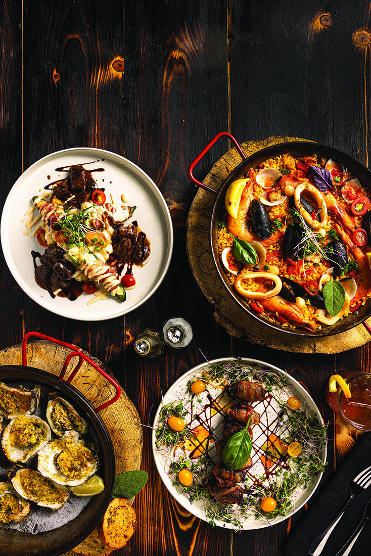 A spread of Tapas food.