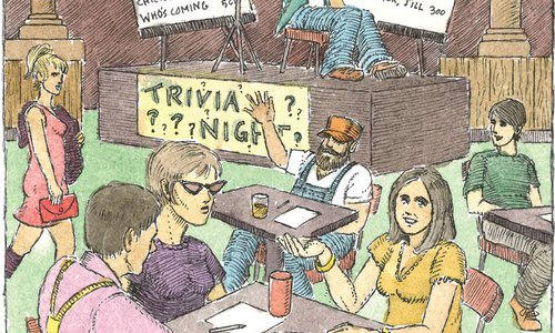 Trivia night illustration