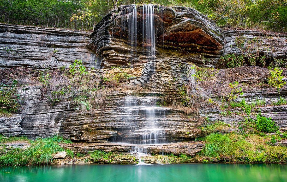 Waterfalls at Dogwood Canyon Nature Park.