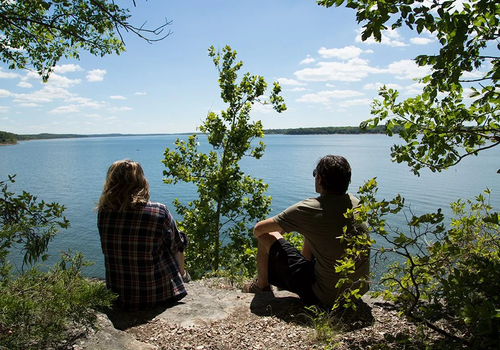 Lakeview trail overlooking Stockton Lake in Missouri